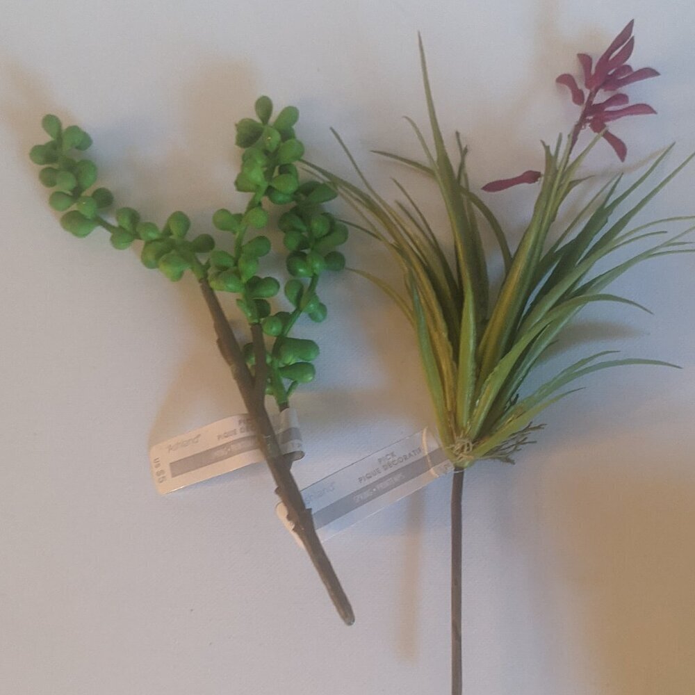 NWT Ashland 2 Spiky Tropical Round Succulent Stems Faux Floral Decor Michael's